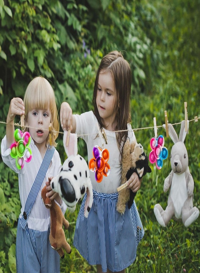هوزكيب - ١٠ عبوات من زهور صغيرة مزينة بحلقات مفاتيح بألوان قوس قزح، هدية مثالية للأصدقاء في حفلات أعياد الميلاد، للأطفال، والطلاب، وجوائز صغيرة. - Image 4